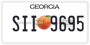 SII9695 license plate in Georgia