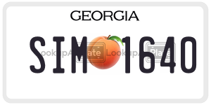 SIM1640 license plate in Georgia