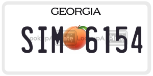 SIM6154 license plate in Georgia