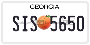 SIS5650  license plate in GA