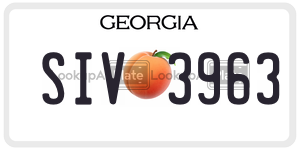 SIV3963  license plate in GA