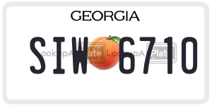 SIW6710  license plate in GA