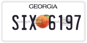 SIX6197  license plate in GA