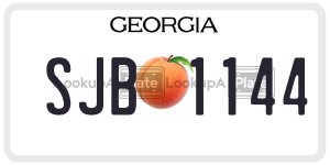 SJB1144 license plate in Georgia