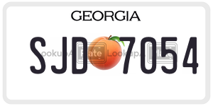SJD7054 license plate in Georgia