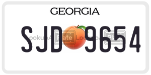 SJD9654  license plate in GA