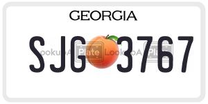 SJG3767  license plate in GA