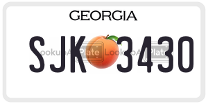 SJK3430  license plate in GA