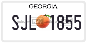 SJL1855 license plate in Georgia