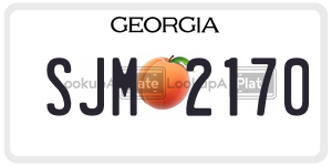 SJM2170  license plate in GA