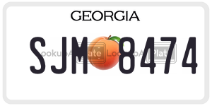 SJM8474  license plate in GA