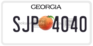 SJP4040  license plate in GA