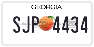 SJP4434 license plate in Georgia