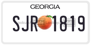 SJR1819  license plate in GA
