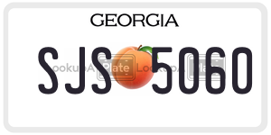 SJS5060 license plate in Georgia
