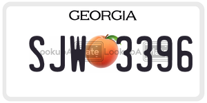 SJW3396 license plate in Georgia