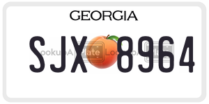 SJX8964  license plate in GA
