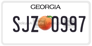 SJZ0997  license plate in GA