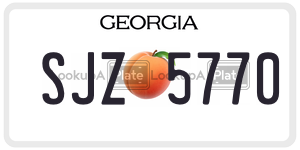 SJZ5770  license plate in GA