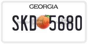 SKD5680 license plate in Georgia