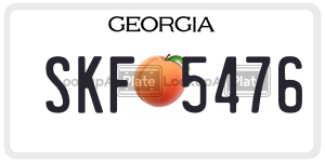 SKF5476  license plate in GA