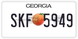 SKF5949  license plate in GA