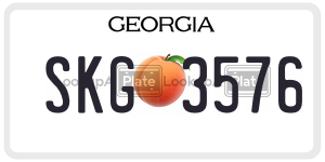 SKG3576  license plate in GA