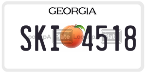 SKI4518  license plate in GA