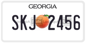 SKJ2456  license plate in GA