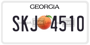 SKJ4510 license plate in Georgia