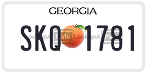 SKQ1781  license plate in GA