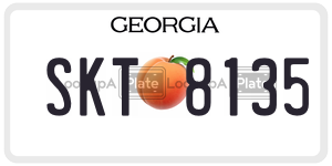 SKT8135  license plate in GA