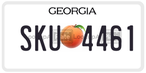SKU4461  license plate in GA
