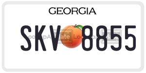 SKV8855  license plate in GA
