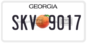 SKV9017  license plate in GA