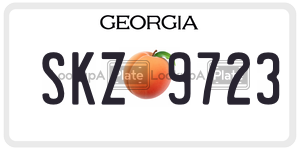 SKZ9723  license plate in GA