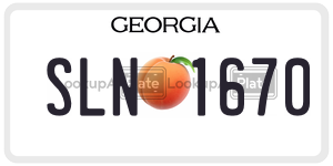 SLN1670  license plate in GA