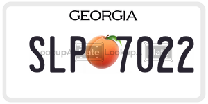 SLP7022  license plate in GA