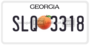 SLQ3318  license plate in GA