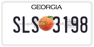 SLS3198  license plate in GA