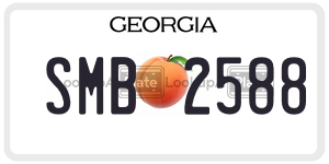 SMB2588  license plate in GA