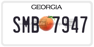 SMB7947  license plate in GA