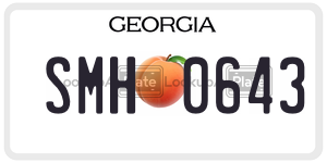 SMH0643  license plate in GA