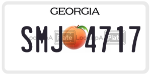 SMJ4717  license plate in GA