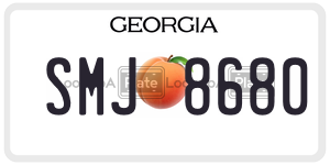 SMJ8680 license plate in Georgia