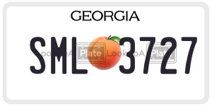 SML3727  license plate in GA