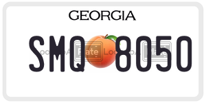 SMQ8050  license plate in GA