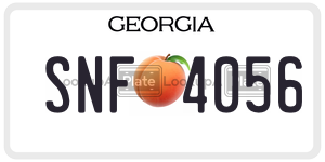 SNF4056  license plate in GA