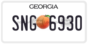SNG6930  license plate in GA