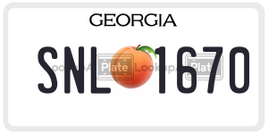 SNL1670  license plate in GA